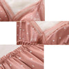 Pink Print Dot Wedding Robe Set Sleepwear